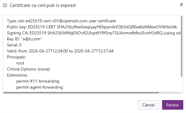 Certificate Expired