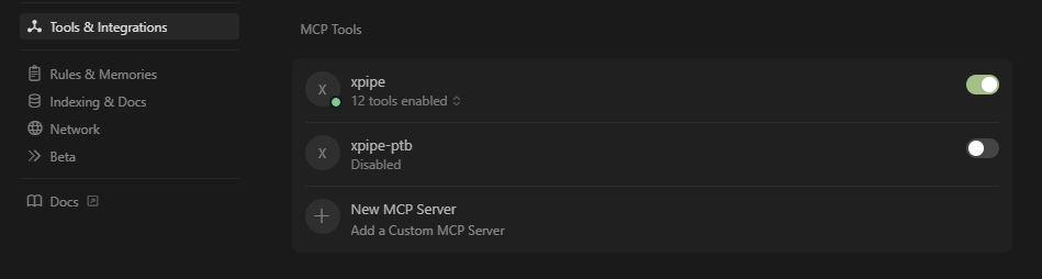 MCP config
